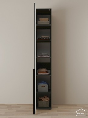 Шкаф с антресолью Linnea MHR-1A-2 2450х400х510 (Графит-М 11.1.25) в Североуральске - severouralsk.ok-mebel.com | фото 4