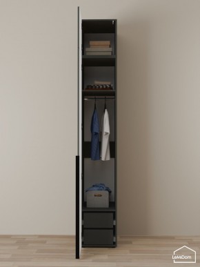 Шкаф с антресолью Linnea MHR-1A-3 2450х400х510 (Графит-М 11.1.25) в Североуральске - severouralsk.ok-mebel.com | фото 6