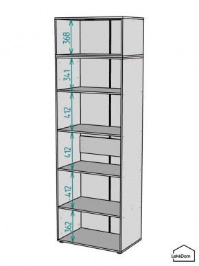 Шкаф с антресолью Linnea MHR-2A-2 2450х800х510 (ДВ-М 11.1.25) в Североуральске - severouralsk.ok-mebel.com | фото 3