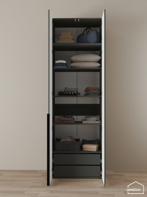 Шкаф с антресолью Linnea MHR-2A-3 2450х800х510 (Графит-М 11.1.25) в Североуральске - severouralsk.ok-mebel.com | фото 5
