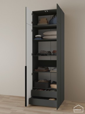 Шкаф с антресолью Linnea MHR-2A-3 2450х800х510 (Графит-М 11.1.25) в Североуральске - severouralsk.ok-mebel.com | фото 6