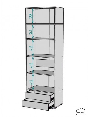 Шкаф с антресолью Linnea MHR-2A-4 2450х800х510 (ДВ-М 11.1.25) в Североуральске - severouralsk.ok-mebel.com | фото 3