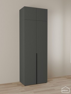 Шкаф с антресолью Linnea MHR-2A-4 2450х800х510 (Графит-М 11.1.25) в Североуральске - severouralsk.ok-mebel.com | фото
