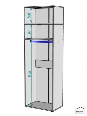 Шкаф с антресолью Linnea MHR-2POA-1 2450х800х510 (Белый-М 11.1.1) в Североуральске - severouralsk.ok-mebel.com | фото 3