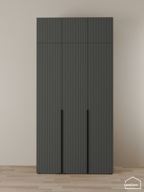 Шкаф с антресолью Linnea MHR-3A-1 2450х1200х510 (Графит-М 11.1.25) в Североуральске - severouralsk.ok-mebel.com | фото