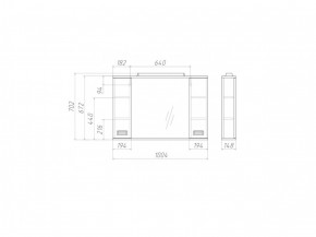 Шкаф-зеркало Cube 100 Эл. Домино (DC5013HZ) в Североуральске - severouralsk.ok-mebel.com | фото 2