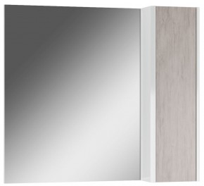 Шкаф-зеркало Uno 80 Дуб серый левый/правый Домино (DU1504HZ) в Североуральске - severouralsk.ok-mebel.com | фото