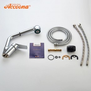 Смеситель для кухни Accoona A5410 с вытягивающейся лейкой в Североуральске - severouralsk.ok-mebel.com | фото 3