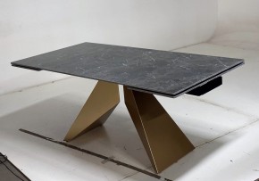 Стол ALES 180 BLACK GRAVE SOLID CERAMIC, керамика / бронзовый, ®DISAUR в Североуральске - severouralsk.ok-mebel.com | фото 4