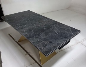 Стол ALES 180 BLACK GRAVE SOLID CERAMIC, керамика / бронзовый, ®DISAUR в Североуральске - severouralsk.ok-mebel.com | фото 5