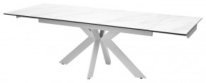 Стол BELLUNO 160 MARBLES KL-99 Белый мрамор матовый, итальянская керамика/ белый каркас, ®DISAUR в Североуральске - severouralsk.ok-mebel.com | фото 6