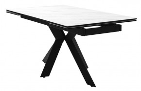 Стол BELLUNO 160 MARBLES KL-99 Белый мрамор матовый, итальянская керамика/ черный каркас, ®DISAUR в Североуральске - severouralsk.ok-mebel.com | фото 2