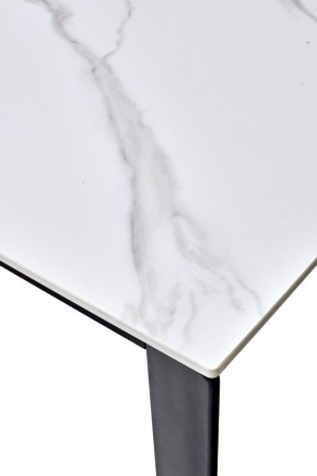 Стол CORNER 120 MATT WHITE MARBLE SOLID CERAMIC / BLACK, ®DISAUR в Североуральске - severouralsk.ok-mebel.com | фото 3