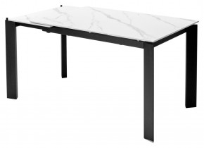 Стол CORNER 120 MATT WHITE MARBLE SOLID CERAMIC / BLACK, ®DISAUR в Североуральске - severouralsk.ok-mebel.com | фото 4