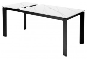Стол CORNER 120 MATT WHITE MARBLE SOLID CERAMIC / BLACK, ®DISAUR в Североуральске - severouralsk.ok-mebel.com | фото 5