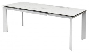 Стол CREMONA 140 MATTE STATUARIO Белый мрамор матовый, керамика/ белый каркас, ®DISAUR в Североуральске - severouralsk.ok-mebel.com | фото 4