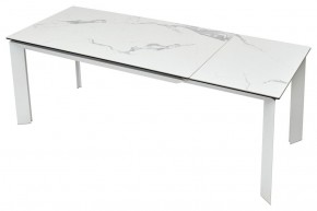 Стол CREMONA 140 MATTE STATUARIO Белый мрамор матовый, керамика/ белый каркас, ®DISAUR в Североуральске - severouralsk.ok-mebel.com | фото 5