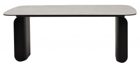 Стол NORD 200 TL-102 Бежевый мрамор, испанская керамика / черный каркас, ®DISAUR в Североуральске - severouralsk.ok-mebel.com | фото 4