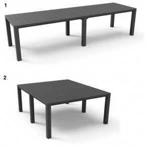 Стол раскладной Джули (Julie Double table 2 configurations) Графит в Североуральске - severouralsk.ok-mebel.com | фото 1