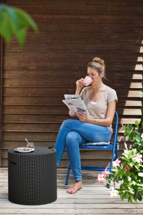 Столик-холодильник Кул-Стул (Cool stool) графит в Североуральске - severouralsk.ok-mebel.com | фото