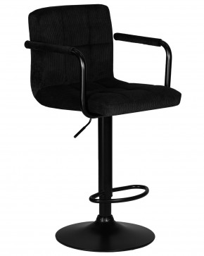 Стул барный DOBRIN KRUGER ARM BLACK, черный вельвет (LAR-E2041-52) в Североуральске - severouralsk.ok-mebel.com | фото 2