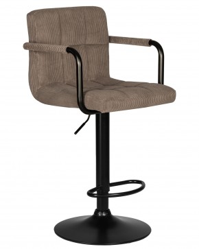 Стул барный DOBRIN KRUGER ARM BLACK, какао вельвет (LAR-E2041-05) в Североуральске - severouralsk.ok-mebel.com | фото 2