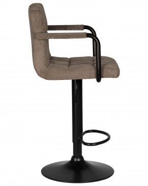 Стул барный DOBRIN KRUGER ARM BLACK, какао вельвет (LAR-E2041-05) в Североуральске - severouralsk.ok-mebel.com | фото 3