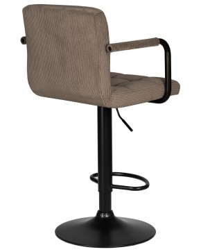 Стул барный DOBRIN KRUGER ARM BLACK, какао вельвет (LAR-E2041-05) в Североуральске - severouralsk.ok-mebel.com | фото 4