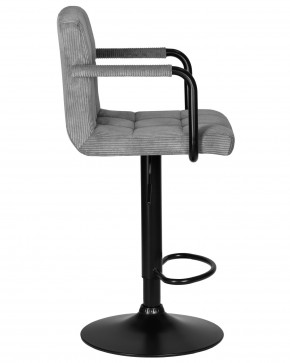Стул барный DOBRIN KRUGER ARM BLACK, серый вельвет (LAR-E2041-25) в Североуральске - severouralsk.ok-mebel.com | фото 3