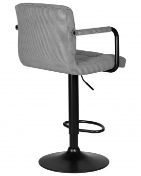 Стул барный DOBRIN KRUGER ARM BLACK, серый вельвет (LAR-E2041-25) в Североуральске - severouralsk.ok-mebel.com | фото 4