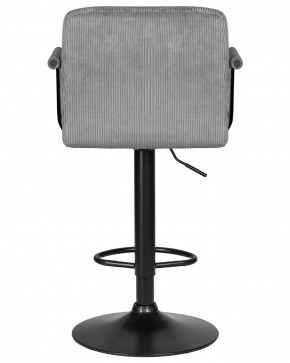Стул барный DOBRIN KRUGER ARM BLACK, серый вельвет (LAR-E2041-25) в Североуральске - severouralsk.ok-mebel.com | фото 5
