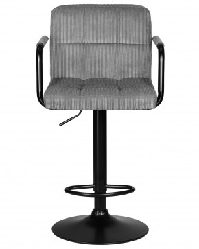 Стул барный DOBRIN KRUGER ARM BLACK, серый вельвет (LAR-E2041-25) в Североуральске - severouralsk.ok-mebel.com | фото 6