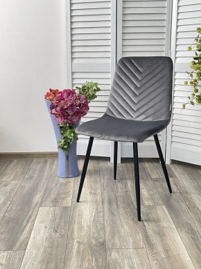 Стул DUKE BLUVEL-14 GREY, велюр / черный каркас М-City в Североуральске - severouralsk.ok-mebel.com | фото 4