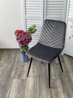 Стул DUKE BLUVEL-14 GREY, велюр / черный каркас М-City в Североуральске - severouralsk.ok-mebel.com | фото 5