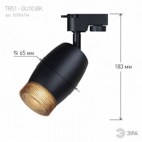 Светильник на штанге Эра  TR51 - GU10 BK в Североуральске - severouralsk.ok-mebel.com | фото 4