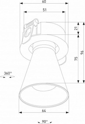 Встраиваемый светильник Elektrostandard Bell 25097/LED 8W 3000K белый в Североуральске - severouralsk.ok-mebel.com | фото 5