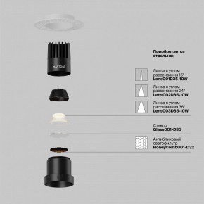 Встраиваемый светильник Maytoni Dip DL120-10W-2.7K-TRS-B в Североуральске - severouralsk.ok-mebel.com | фото 3